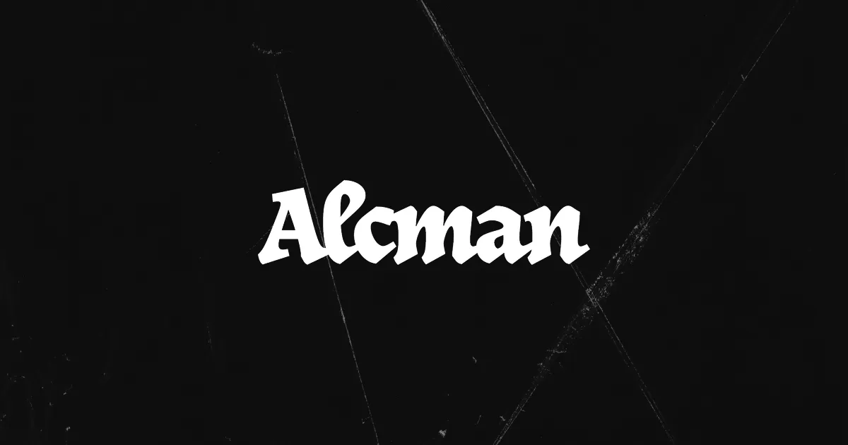 The signature logo in white on a black paper-like background