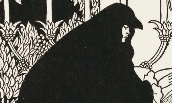 How Queen Guenever Made Her a Nun, a painting by Aubrey Beardsley courtesy of The Public Domain Review.
